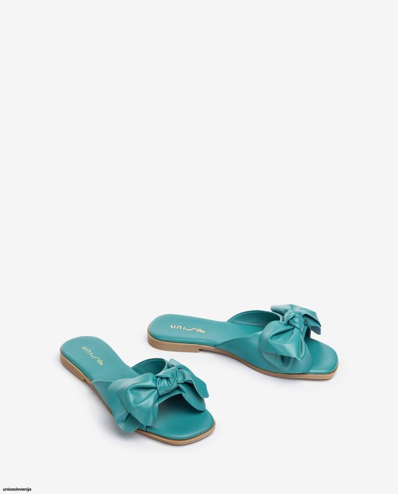Unisa čevlje ravno sandal s pentljo ženske zelena - Unisa on Sale