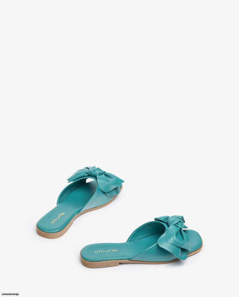 Unisa čevlje ravno sandal s pentljo ženske zelena - Unisa on Sale