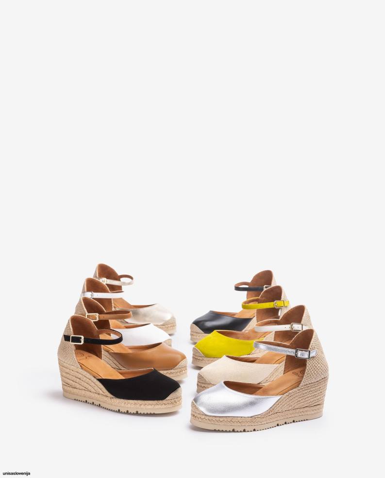 Unisa čevlje espadrila z usnjenim paščkom za gleženj d\'orsay ženske bela - Unisa on Sale