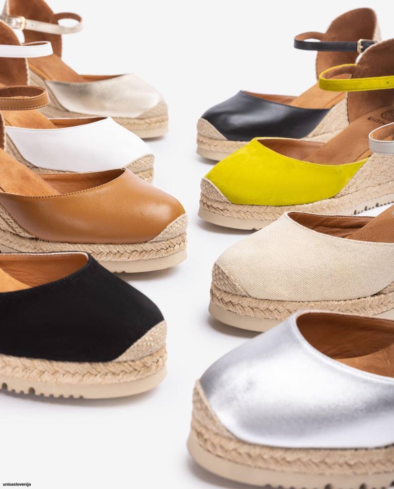 Unisa čevlje espadrila z usnjenim paščkom za gleženj d\'orsay ženske rjav - Unisa near me