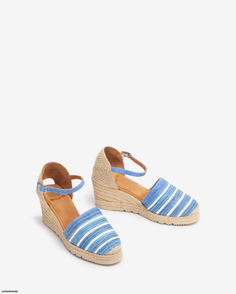 Unisa čevlje espadrile iz tkanine jarapa ženske modra - Unisa Store
