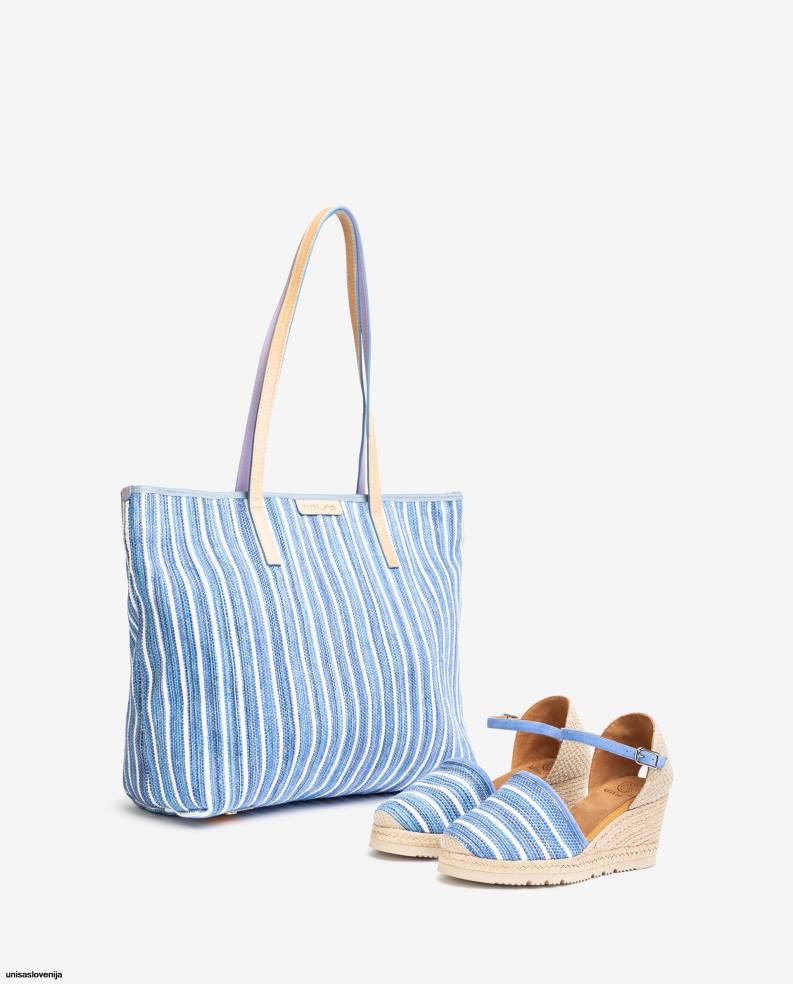 Unisa čevlje espadrile iz tkanine jarapa ženske modra - Unisa Store