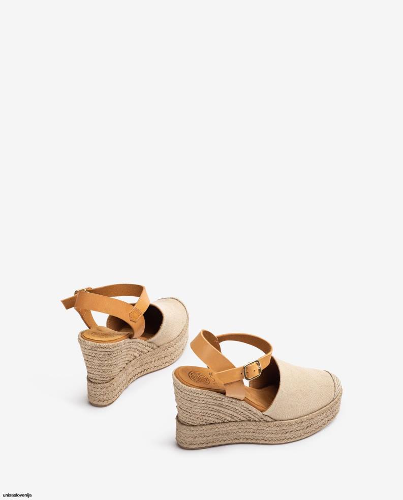 Unisa čevlje espadrile izdelane v ecolinu ženske bež - Unisa Store