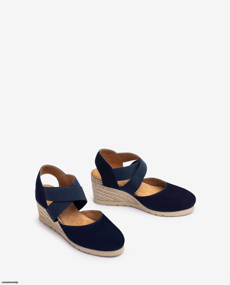 Unisa čevlje sandal z elastičnimi trakovi ženske modra - Unisa Online Shopping