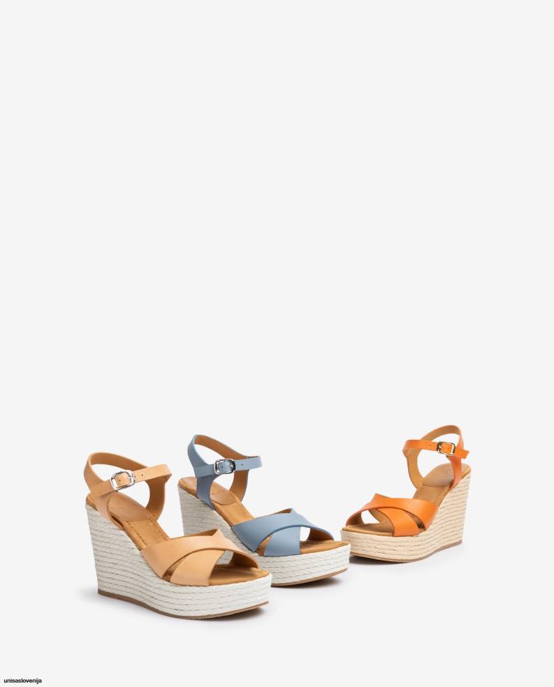 Unisa čevlje visok sandal na klin ženske oranžna - Unisa Online Shopping