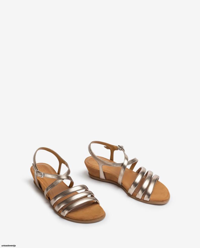 Unisa čevlje podložen sandal s paščki ženske bron - Unisa near me