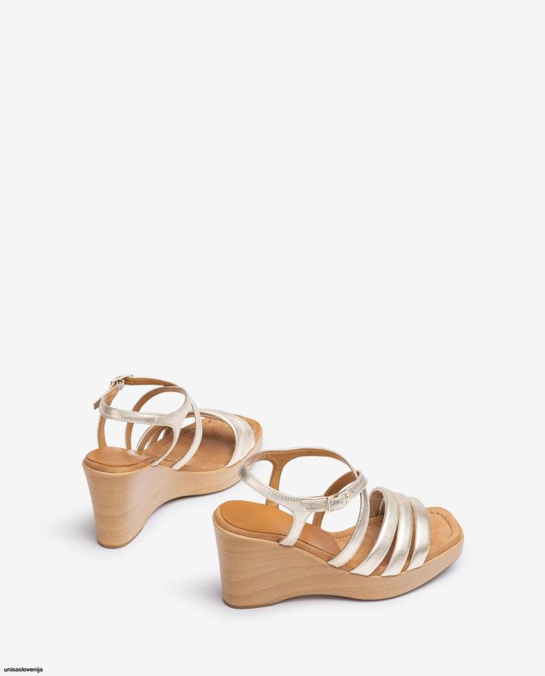 Unisa čevlje sandal s klinasto peto in prešitimi trakovi ženske graciozen - Unisa near me
