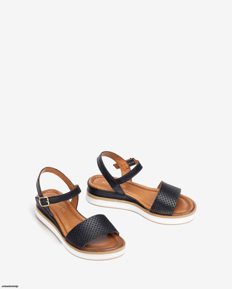 Unisa čevlje sandal s športnim klinom ženske Črna - Unisa on Sale