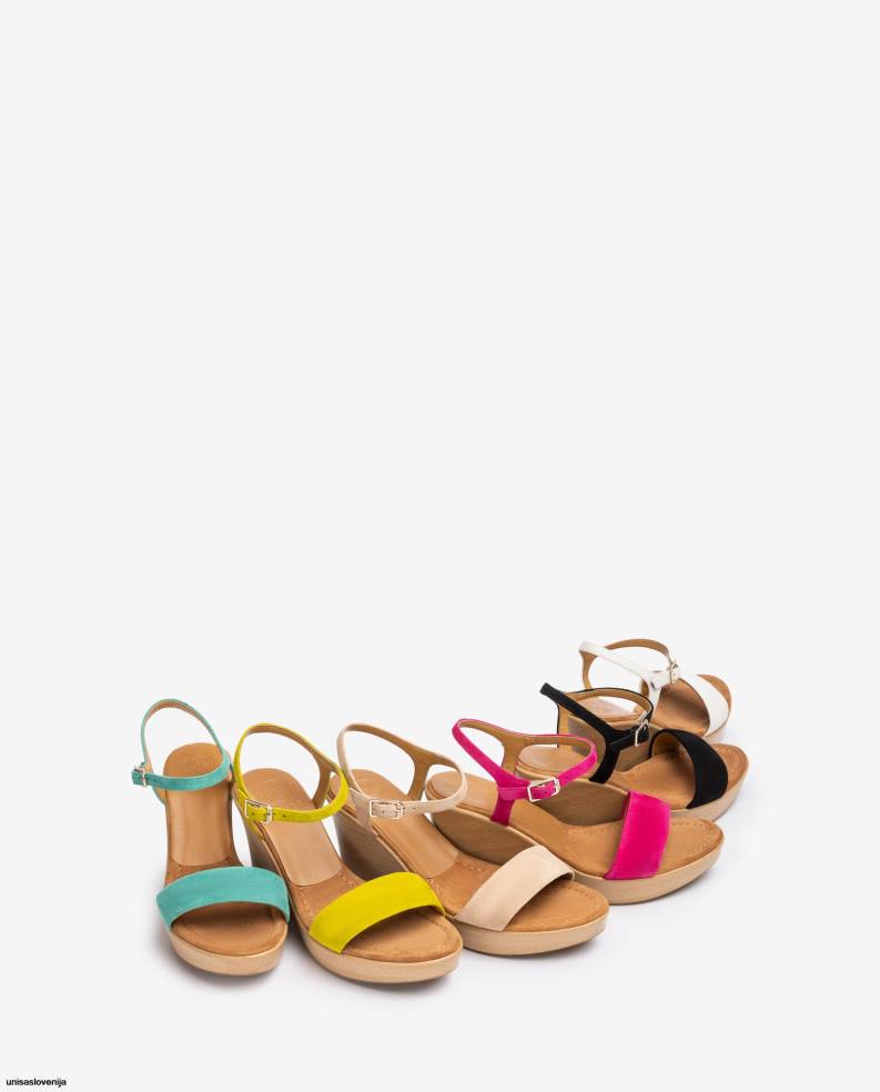 Unisa čevlje semiš sandal z blokom ženske zelena - Unisa Online Shopping