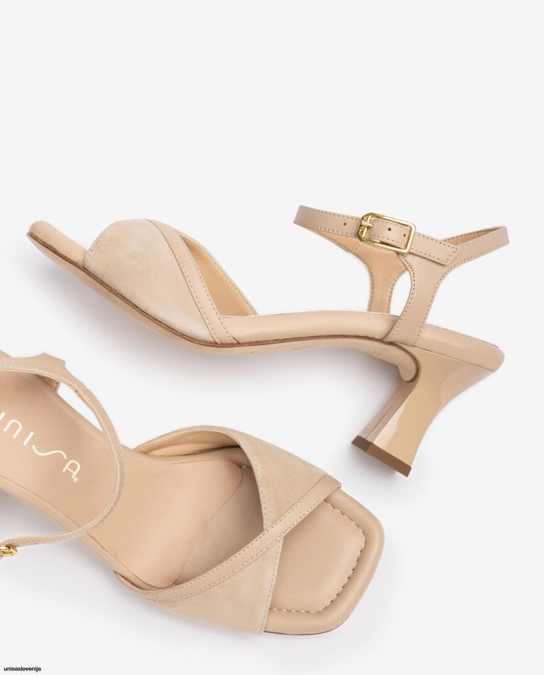 Unisa čevlje eleganten sandal z udobno peto ženske bež - Unisa Slovenija