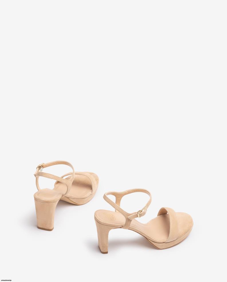 Unisa čevlje sandal iz semiša ženske bež - Unisa Online Shopping