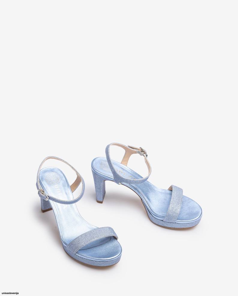 Unisa čevlje sandal iz svetlečega blaga ženske modra - Unisa Online Shopping