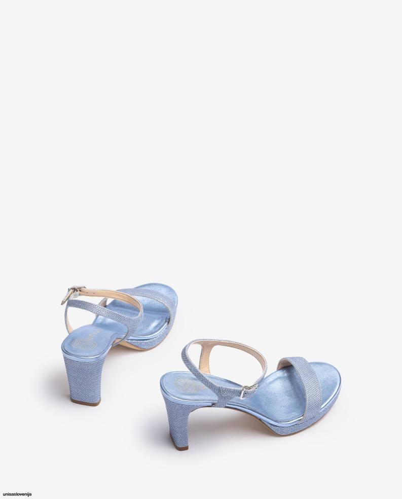 Unisa čevlje sandal iz svetlečega blaga ženske modra - Unisa Online Shopping