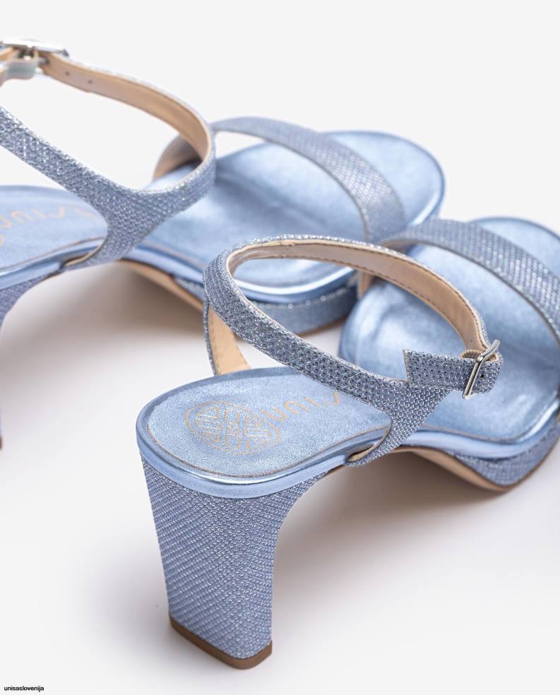 Unisa čevlje sandal iz svetlečega blaga ženske modra - Unisa Online Shopping