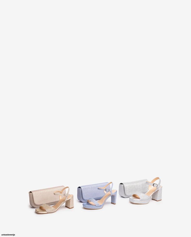 Unisa čevlje sandal iz svetlečega blaga ženske modra - Unisa Online Shopping