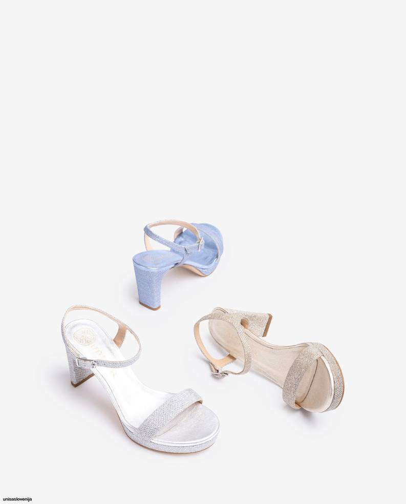 Unisa čevlje sandal iz svetlečega blaga ženske modra - Unisa Online Shopping