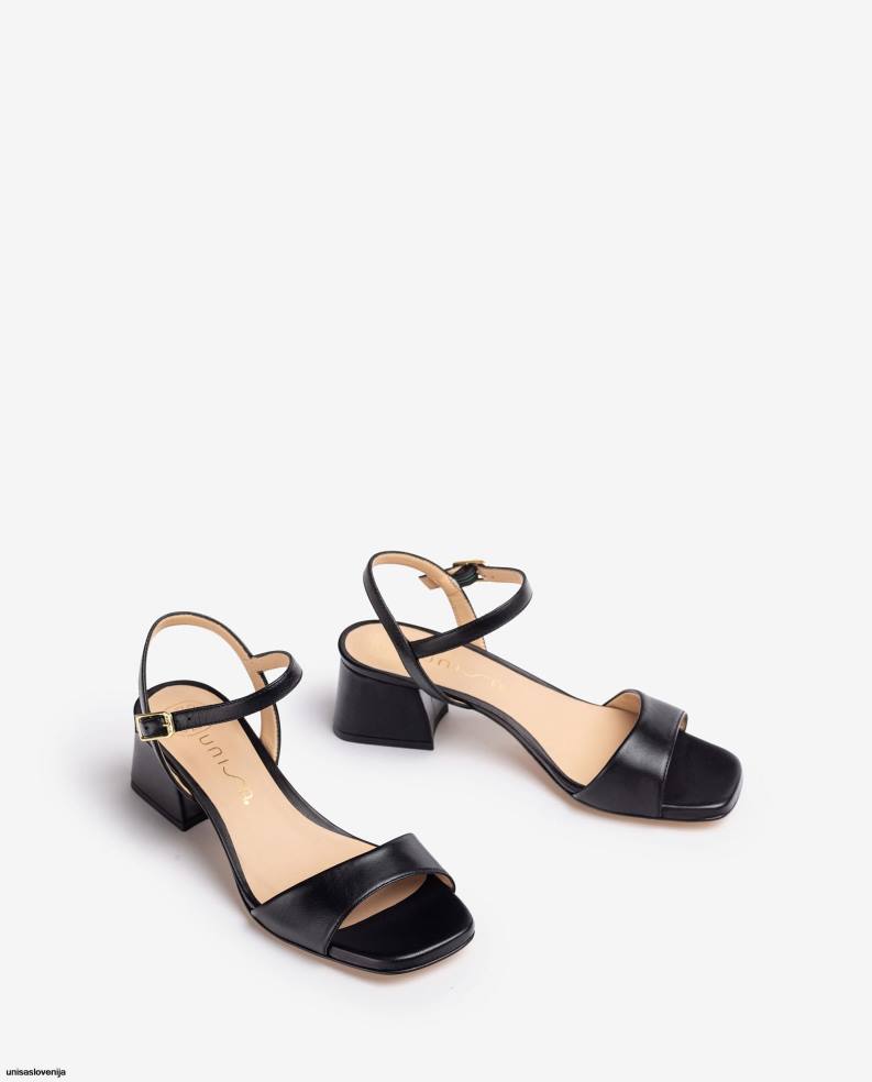 Unisa čevlje sandal s široko peto ženske Črna - Unisa on Sale