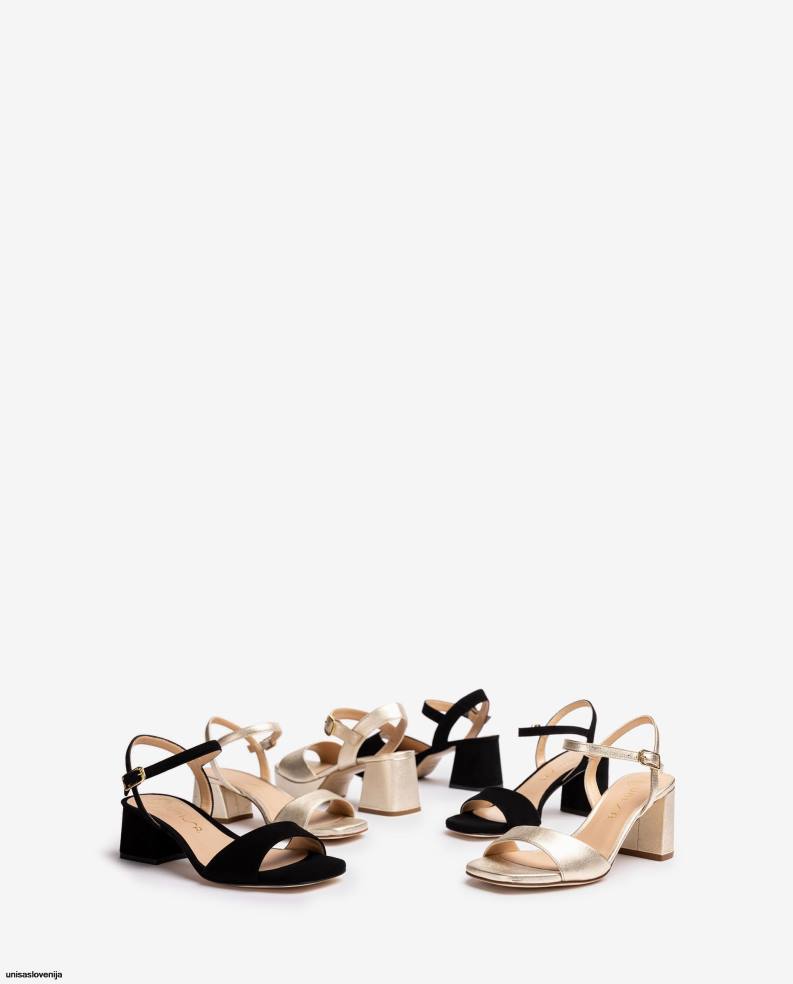 Unisa čevlje sandal s široko peto ženske Črna - Unisa on Sale