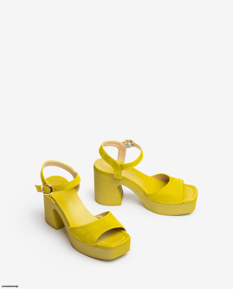 Unisa čevlje sandal z ujemajočo se blok peto ženske zelena - Unisa Store