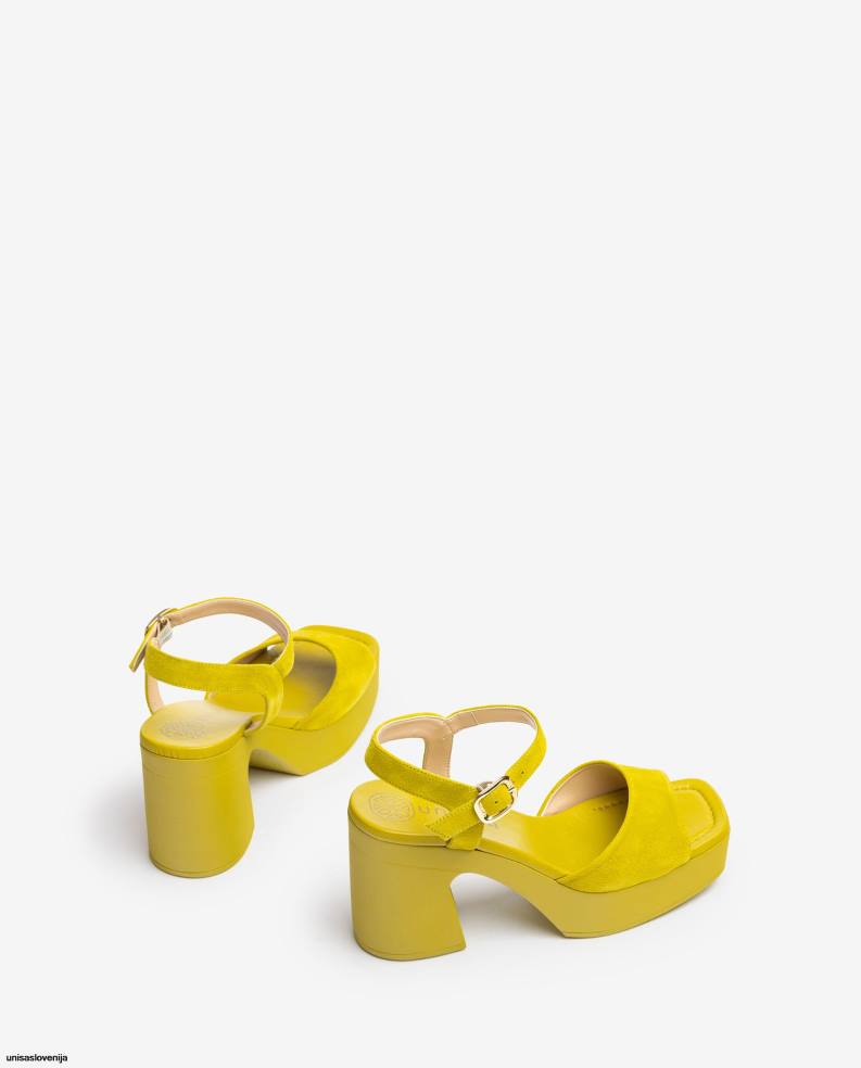 Unisa čevlje sandal z ujemajočo se blok peto ženske zelena - Unisa Store