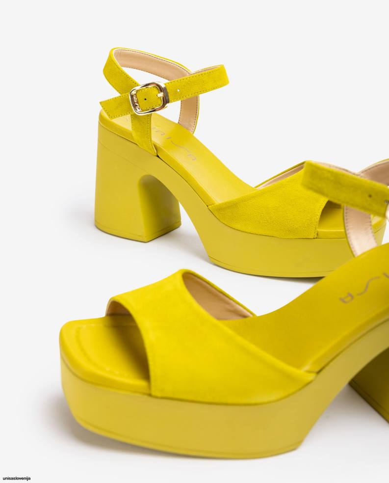 Unisa čevlje sandal z ujemajočo se blok peto ženske zelena - Unisa Store