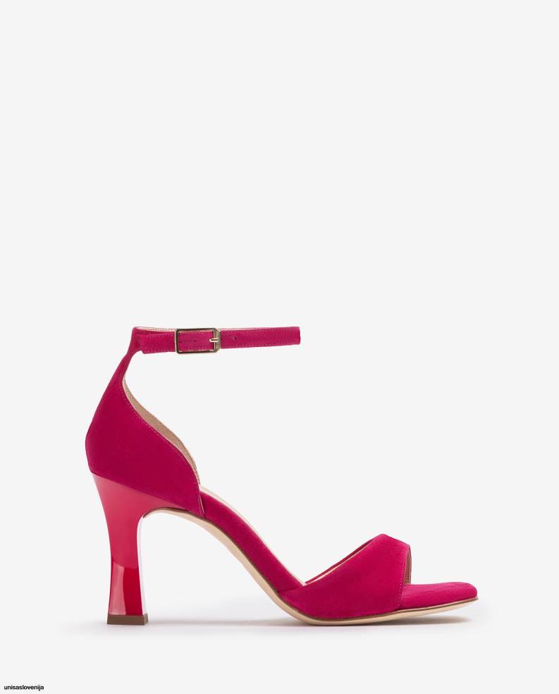 Unisa čevlje suede d\'orsay sandal s paščkom za gleženj ženske roza - Unisa Slovenija
