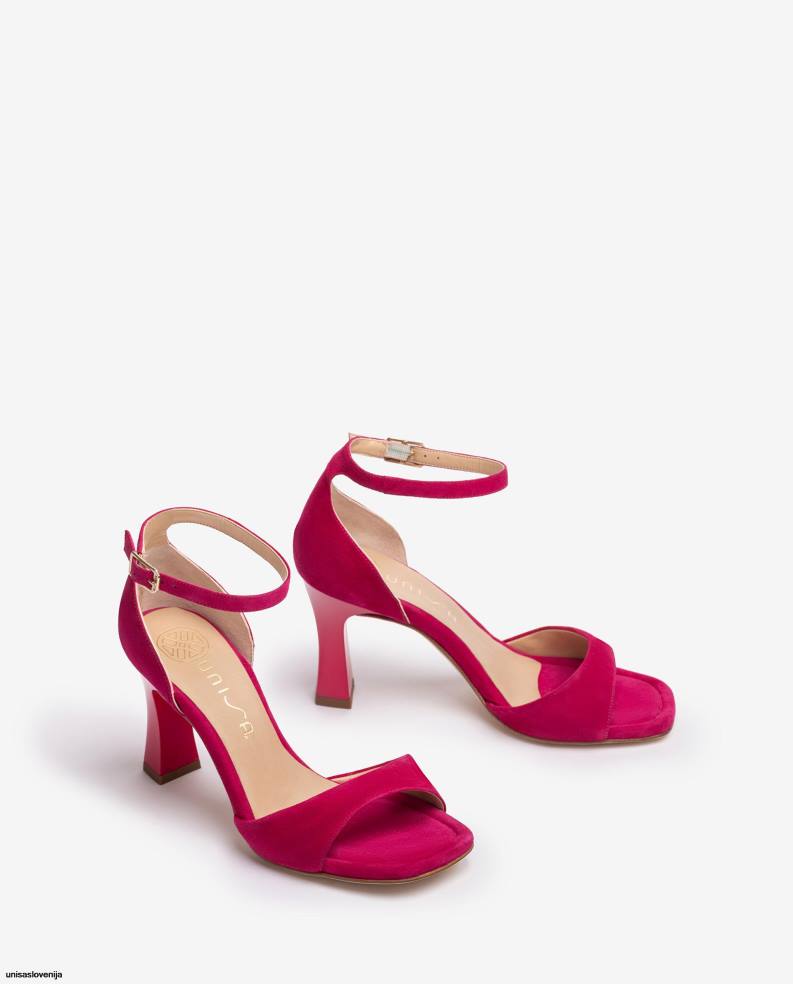 Unisa čevlje suede d\'orsay sandal s paščkom za gleženj ženske roza - Unisa Slovenija