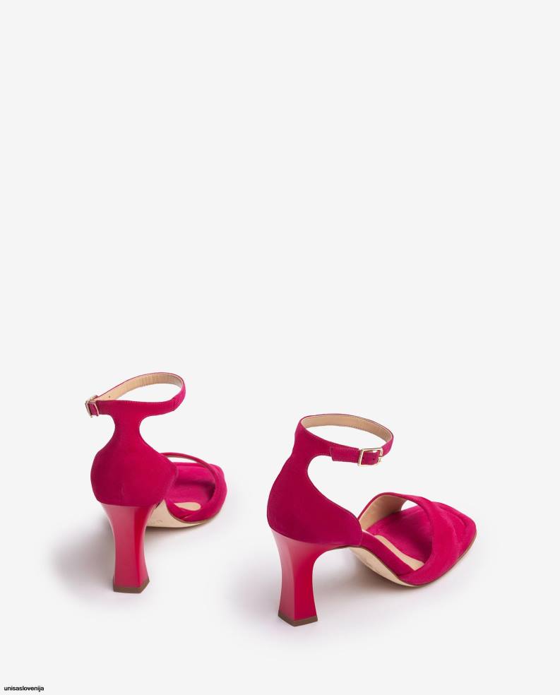 Unisa čevlje suede d\'orsay sandal s paščkom za gleženj ženske roza - Unisa Slovenija