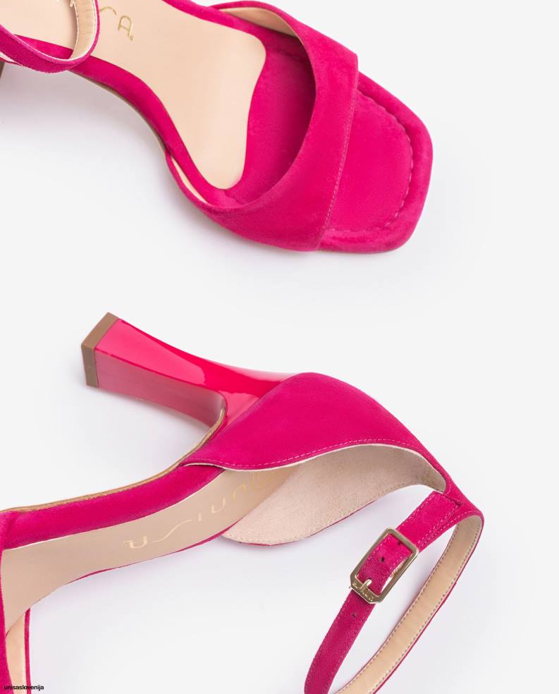 Unisa čevlje suede d\'orsay sandal s paščkom za gleženj ženske roza - Unisa Slovenija
