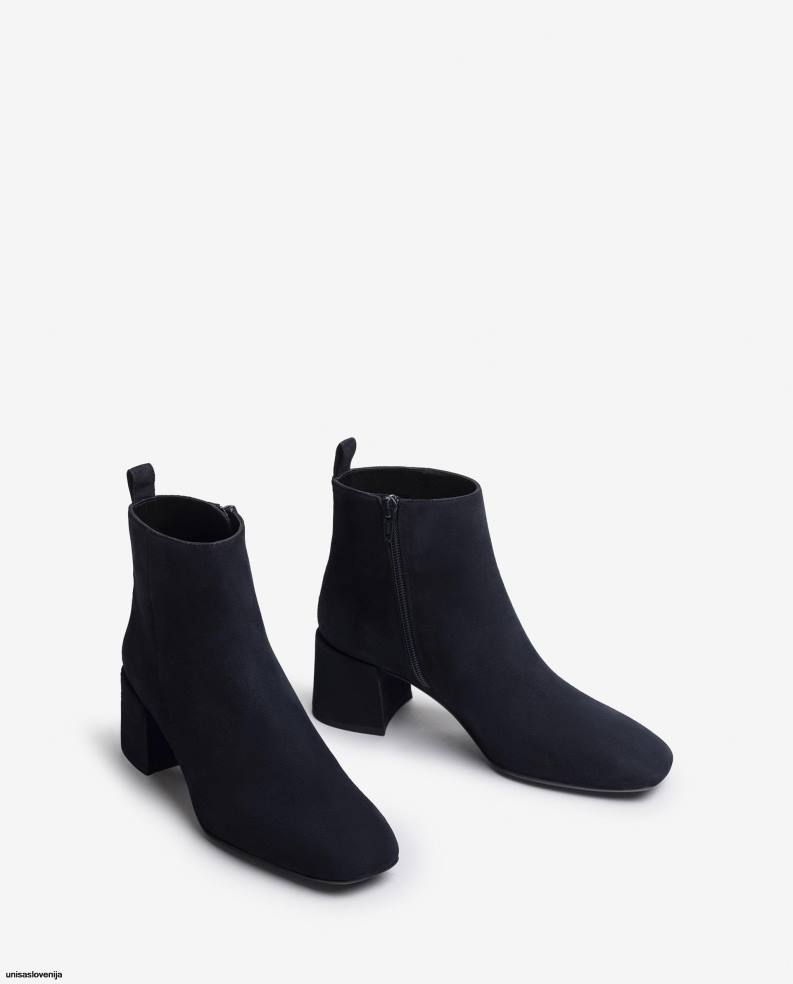 Unisa čevlje gležnjar s široko peto ženske modra - Unisa Online Shopping