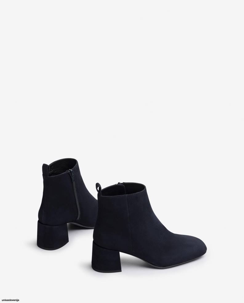 Unisa čevlje gležnjar s široko peto ženske modra - Unisa Online Shopping