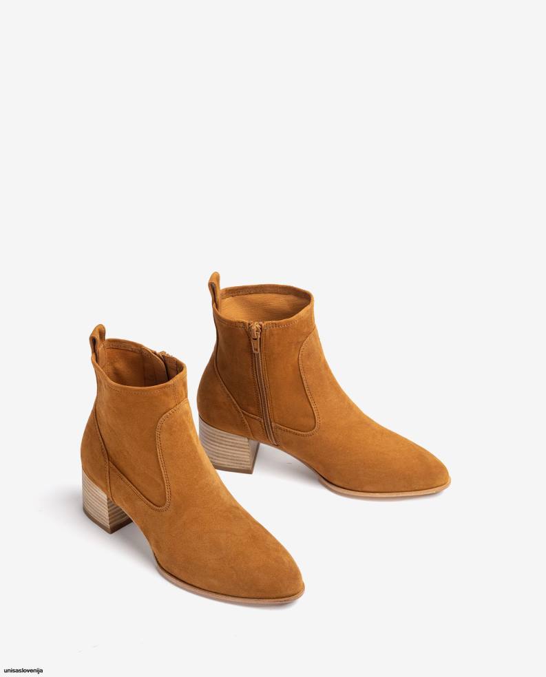 Unisa čevlje semiš gležnjar s peto ženske moda - Unisa Store