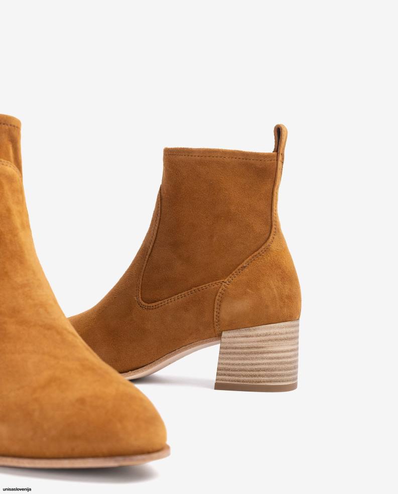 Unisa čevlje semiš gležnjar s peto ženske moda - Unisa Store