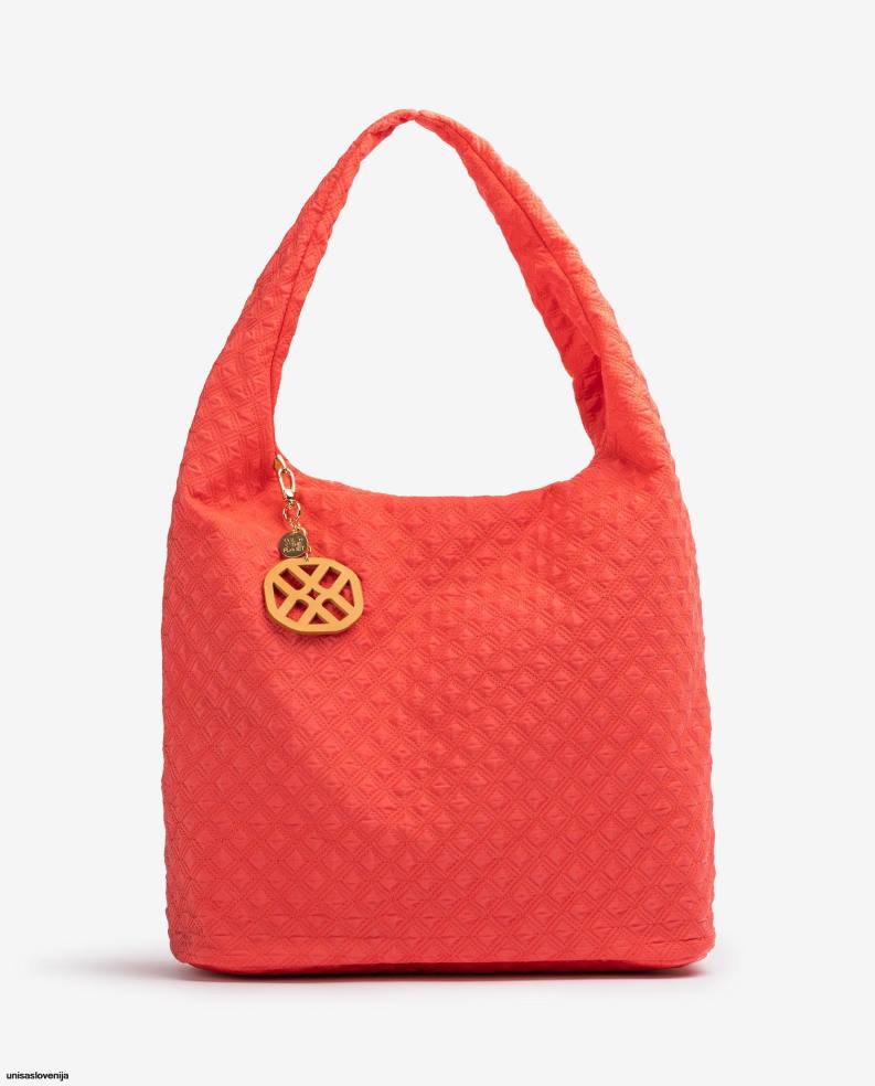 Unisa ročna torba prešita fluorescentna torbica ženske rdeča - Unisa Store