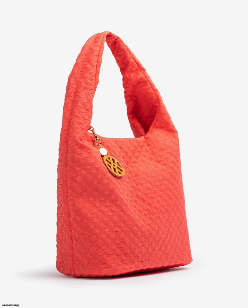 Unisa ročna torba prešita fluorescentna torbica ženske rdeča - Unisa Store
